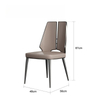 New Design Modern Ergonomic Leather Luxury Living Room Hotel Restaurant Home Furniture Metal Stainless Steel Dining Chair