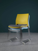 Wholesale Steel Frame Plastic Seat Stackable Training Chair With Armrest Modern Meeting Chair For Office And School Study Room