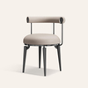 Wholesale White Black Nordic Restaurant Hotel Upholstered Leather Modern Room Dining Chair Stainless Steel Armrest Chair
