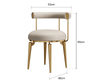 Wholesale White Black Nordic Restaurant Hotel Upholstered Leather Modern Room Dining Chair Stainless Steel Armrest Chair