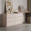 Modern Vanity Desk, Desk Makeup Dressing Table with 6 drawers, Writing Desk for Bedroom