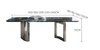 Luxury High-end Jade Marble Fashion Creative STAINLESS STEEL Leg Dining Table Dining Room Furniture Marble Tabletop Table
