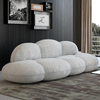 Simple Nordic Arc Sofa Designer Creative Fabric Teddy Velvet Small Living Room Cloud Sofa