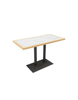 Theme Restaurant Booth Sofa Solid Wood Marble Rock Slate Table And Chair Combination Commercial Furniture Mesas Sillas Booth Set