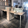 Low price manufacturer office furniture fireproof board cherry beige color with three drawers decoration desks office table