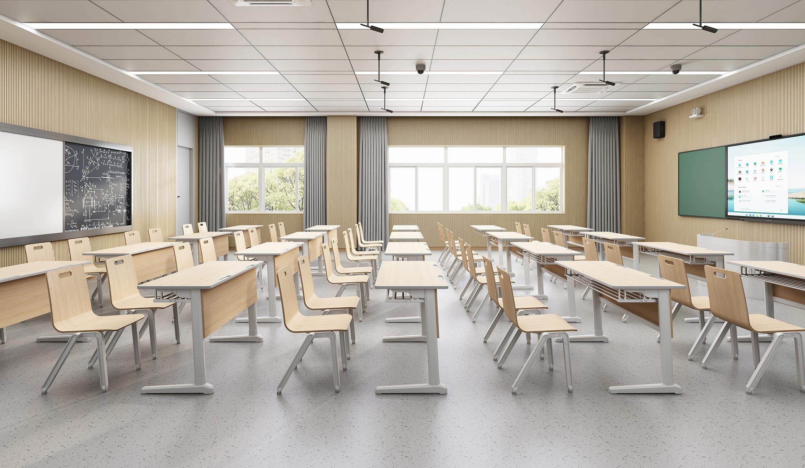 School Furniture Sets Table Seat Adjustable Student Desk And Chair Customizable Sets stackable chair mesas