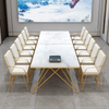 Wire Leg Dining Table Dining Room Furniture Marble Slate Rock Tabletop Dinner Table home office desk commercial furniture mesas