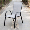 Outdoor Leisure High Back Stackable Chair Wrought Iron Single Chair Mesh Sillas Patio Balcony Coffee Shop Chair