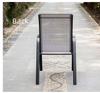 Outdoor Leisure High Back Stackable Chair Wrought Iron Single Chair Mesh Sillas Patio Balcony Coffee Shop Chair