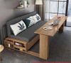 New Arrival Modern Living Room Solid Wood Sofa Furniture With Storage Table Hidden Armrest Function Foldable Sofa Bed