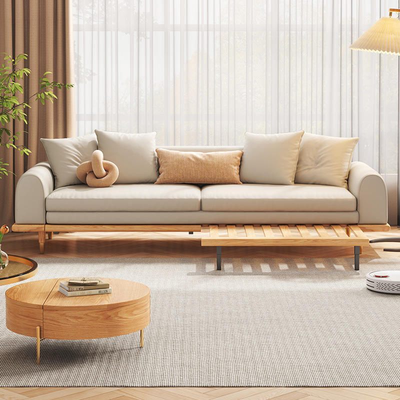 New Arrival Sofa Furniture Living Room Modern Wood Frame Material Simply Style Retractable Sofa Bed