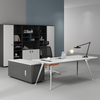 T Hot Sale Luxury Office Table Steel Leg Computer Table Office Furniture Modern Wooden Office Desk