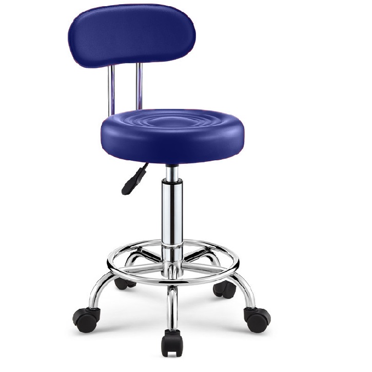 Medical Spa Salon Drafting Rolling Stool with Back, Bar Drafting Chair , Adjustable, Swivel Chair