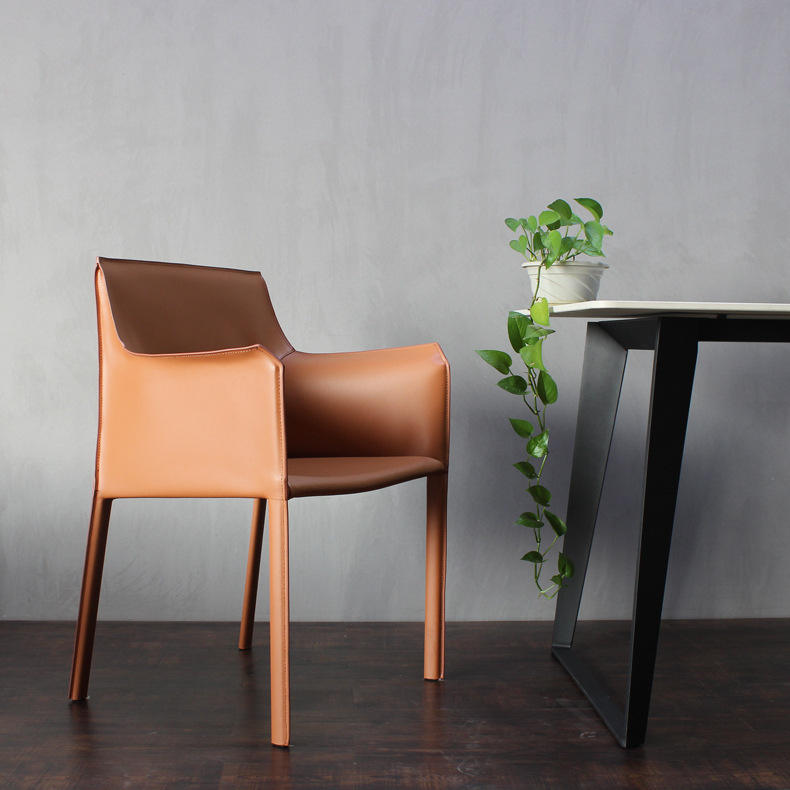 Leather Metal Foot Bar Chair Stool Commercial Furniture sillas Dining Room Chair Modern Simple Light Luxury Bar Chair