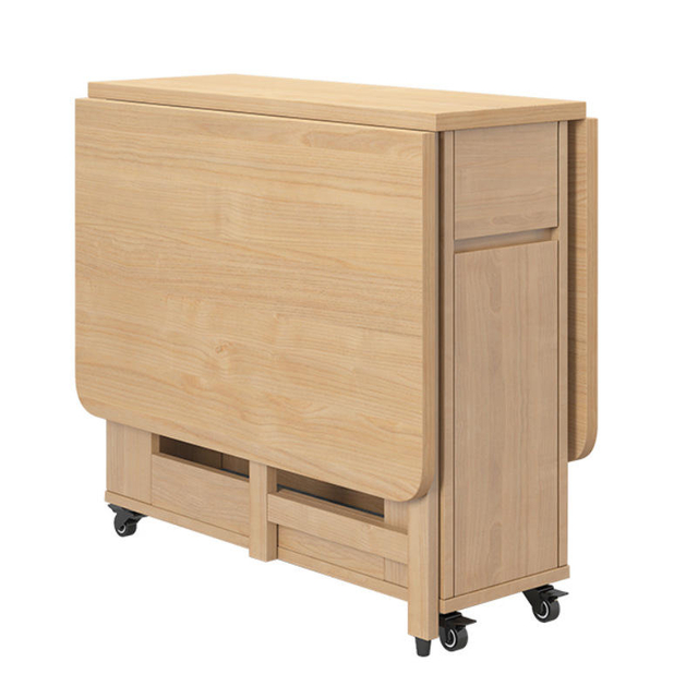 Solid Wood Folding Dining Table House Multi-functional Movable Dining Table Chair Combination Solid Wood Dining Table mesas