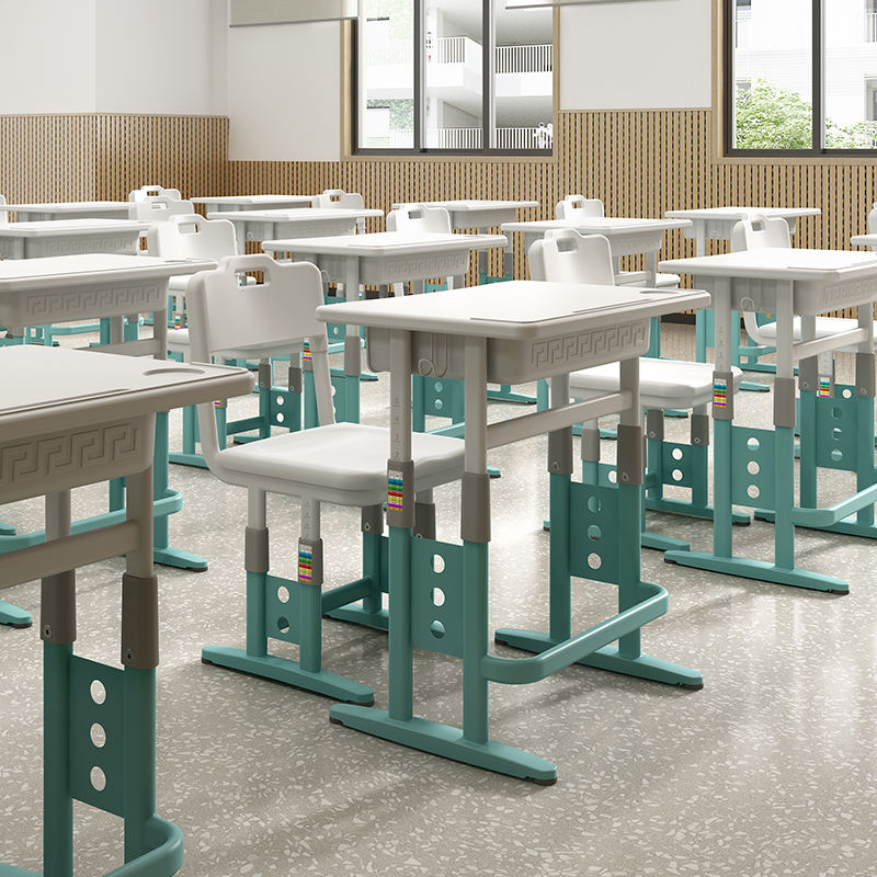 School furniture sets table seat adjustable student desk and chair customizable sets stackable chair classroom sets