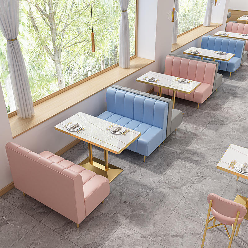 Wholesale Fashion Creative Wire Leg Dining Table Dining Room Furniture Marble Slate Rock Tabletop Dinner Table mesas