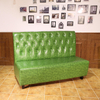 Modern coffee shop booth seating leather button restaurant sofa wood cafe table and chairs set restaurant furniture
