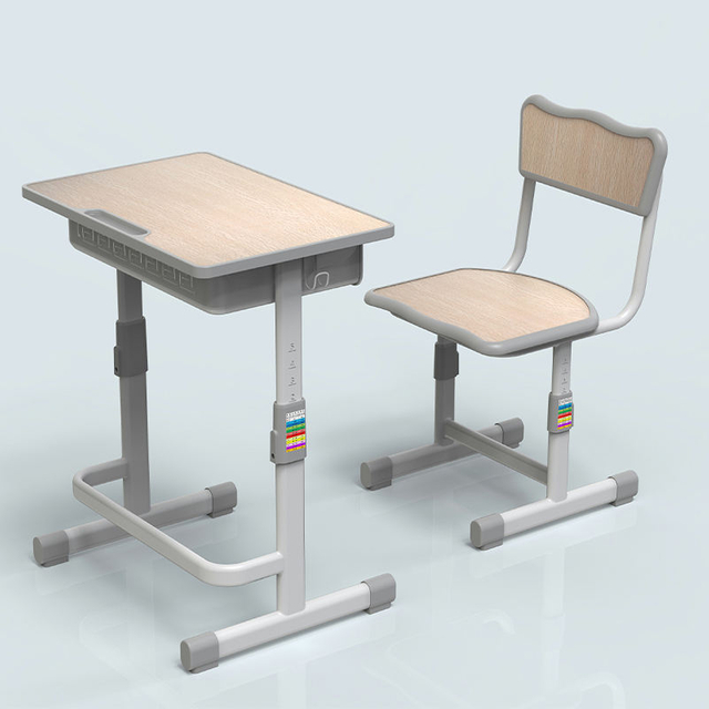School Furniture Double Seater table seat adjustable student desk and chair customizable sets stackable chair classroom sets