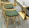 Wholesale Fashion Creative Wire Leg commercial furniture Dining Room Furniture Marble Slate Rock Tabletop Dinner Table mesas