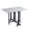 Foldable table durable cheap space-saving dining room home limestone table commercial furniture home office desk