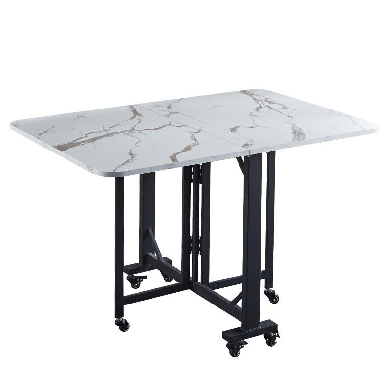 Foldable table durable cheap space-saving dining room home limestone table commercial furniture home office desk