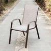 Outdoor Leisure High Back Stackable Chair Wrought Iron Single Chair Mesh Sillas Patio Balcony Coffee Shop Chair