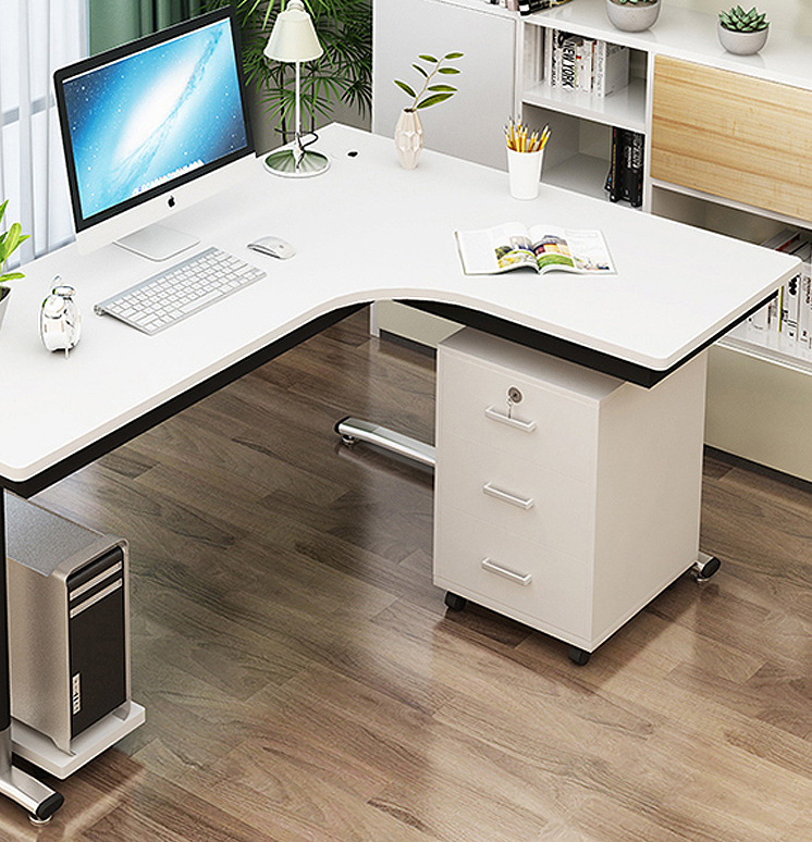 Round Corner Mobile Rolling Drawers Pedestal Filing Office Cabinets Furniture under Desk