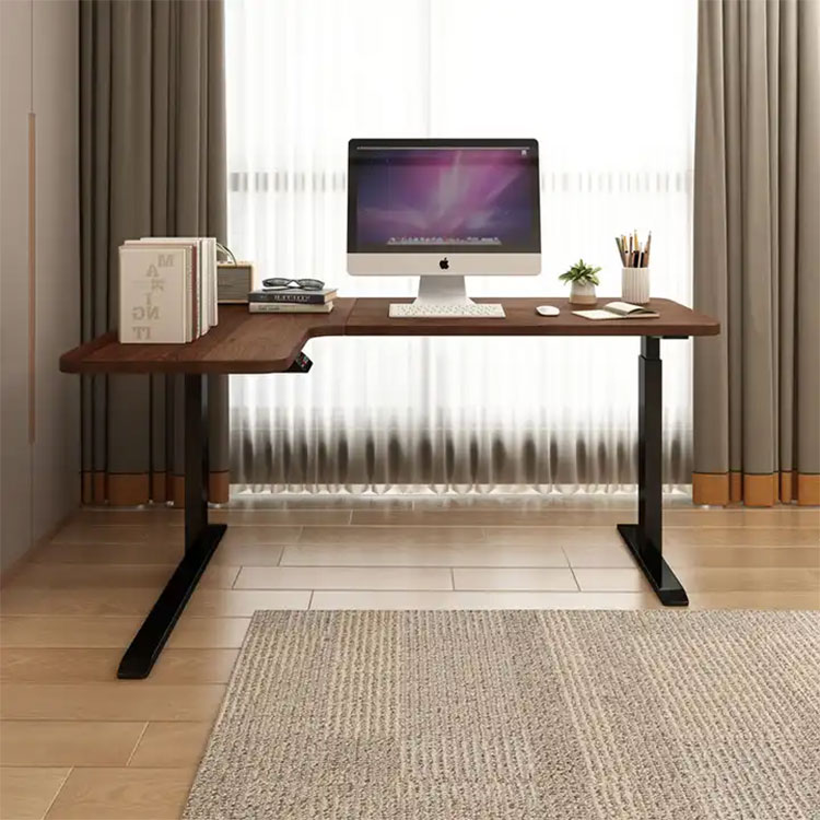 Smart Office Electronic Standing Desk Corner Desk 3 Feet Automatic Lifting Table