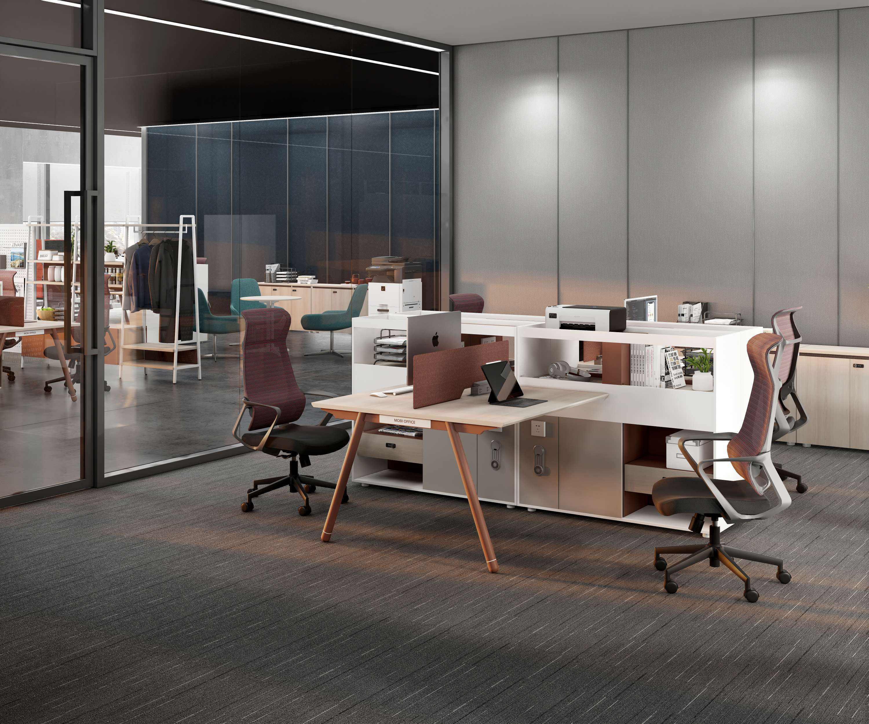 Executive Workstation Cubicle Office Desk Wooden Office Desk Modern Work Bench for Workshop Office