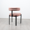 italian modern sillas de comedor designers nordic curved black boucle Fabric dining chair Home Dining Chair