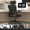 Ergonomic Home Office Chair, High Back Desk Chair with Unique Adaptive Lumbar Support, Adjustable Headrest