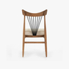 New design Teak Wood Luxury Chair With Iron Back And Fabric Seat For Living Room Furniture Restaurant Hotel Dining Chair