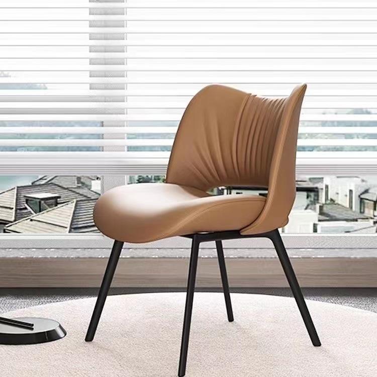Wholesale Italy Style Dinning Chairs Luxury Classic Design Living Room Carbon Steel Frame Restaurant Used Leather Dining Chairs