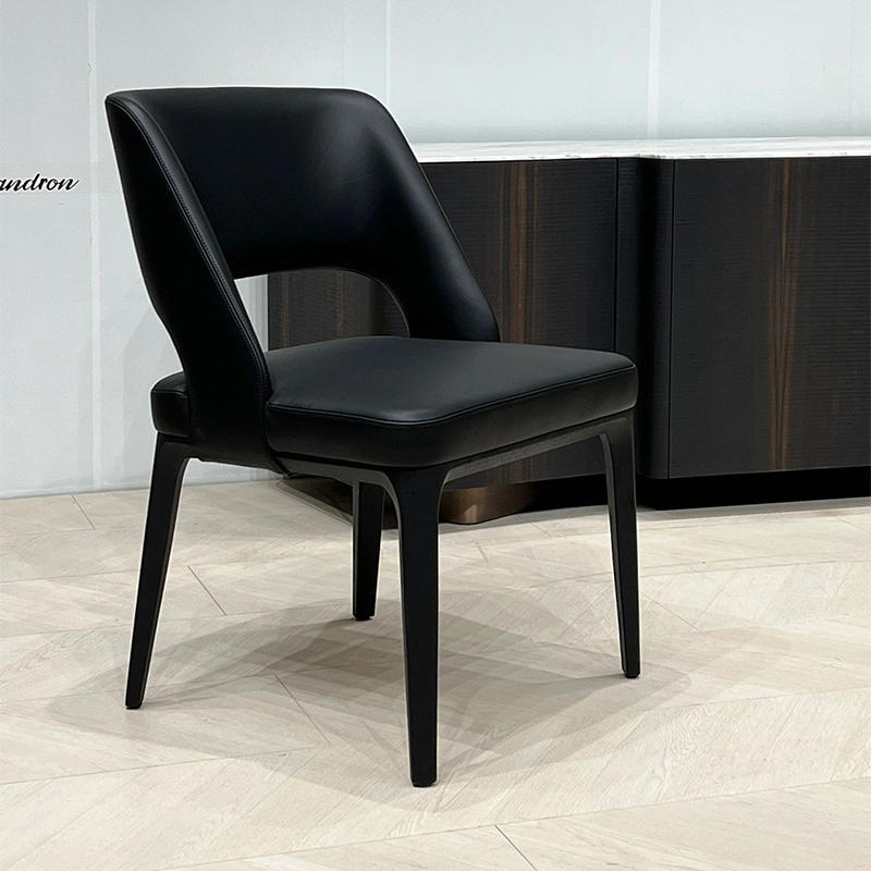 Modern and minimalist home restaurants Solid wood hotel dining tables and chairs light luxury designers backrest chairs