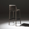Italian minimalist saddle leather bar stool modern minimalist home high stool backrest bar creative light luxury bar stool