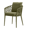 Outdoor Chair Aluminium alloy structure rope Chair with cushion for garden and porch