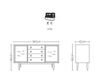 Home Furniture Natural Recycled Pine Solid Wood Real Rattan Side Board Cabinet For Living Room Japanese Style Corner Cabinet