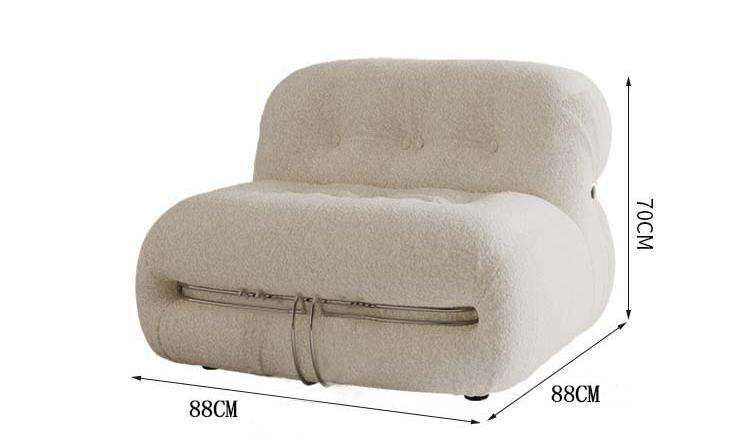 Cream Style Fabric Sofa Living Room Small Apartment Modern Steel Sofa Set Couch
