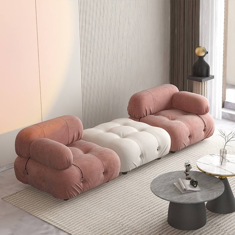 New Arrival Cream Clouds Sofa Simple Modern Lounge Furniture Fabric Sofa Bedroom Living Room Couch