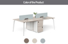 Low price manufacturer office furniture fireproof board cherry beige color with three drawers decoration desks office table