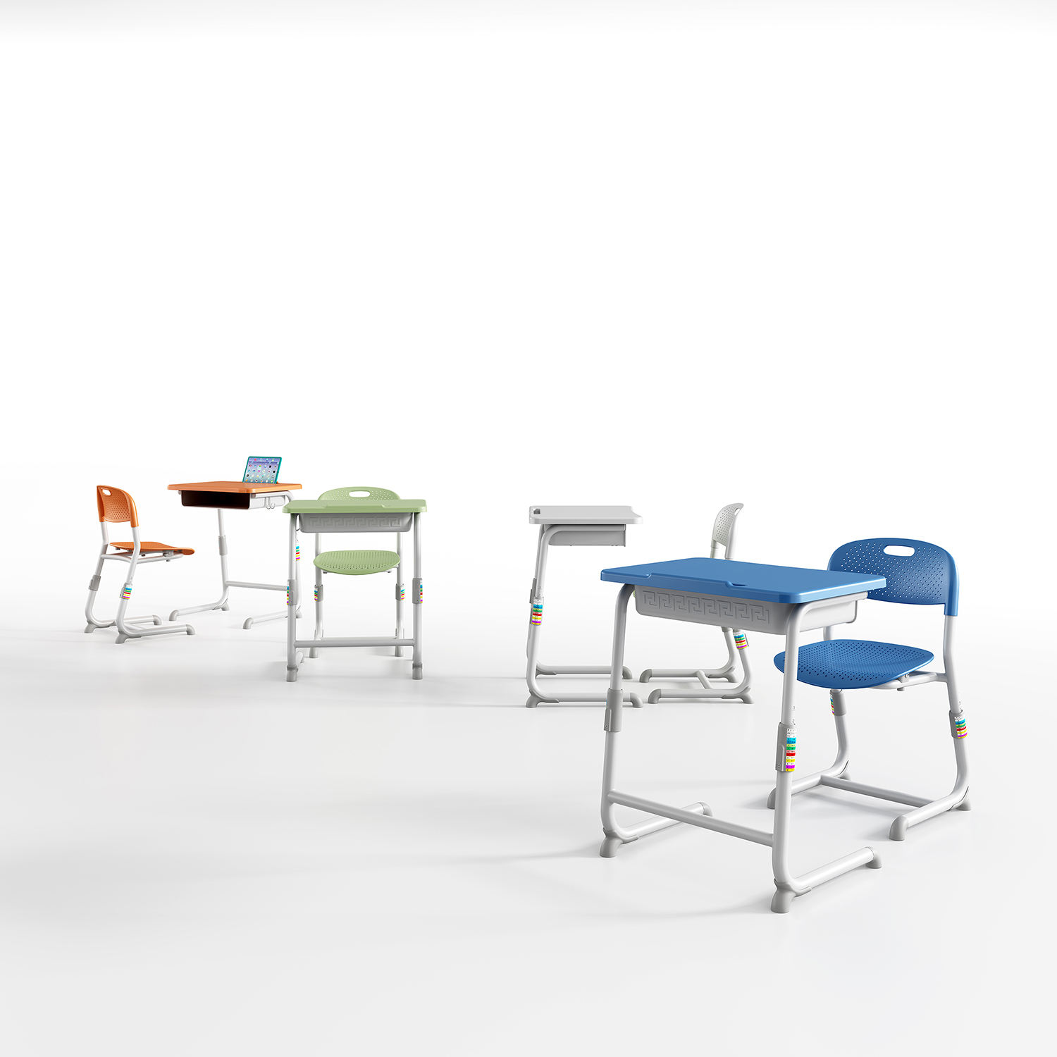 School desk and chair adjustable height in classroom sets mesas
