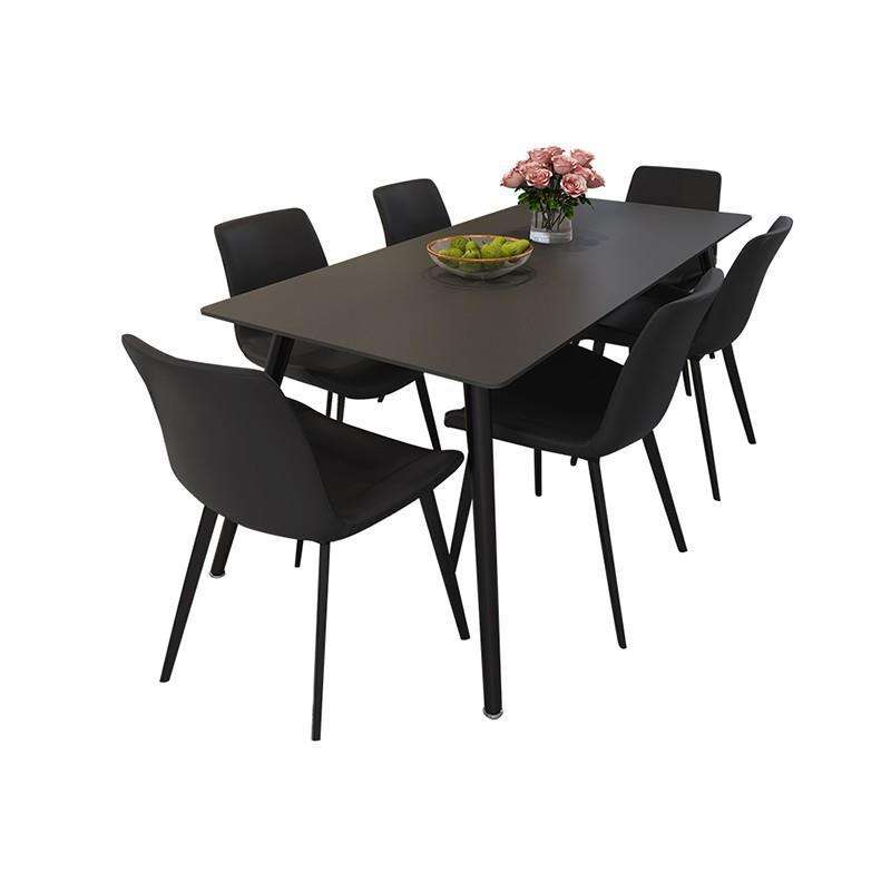 Wholesale Fashion Creative Wire Leg Dining Table Dining Room Furniture Marble Slate Rock Tabletop Dinner Table mesas