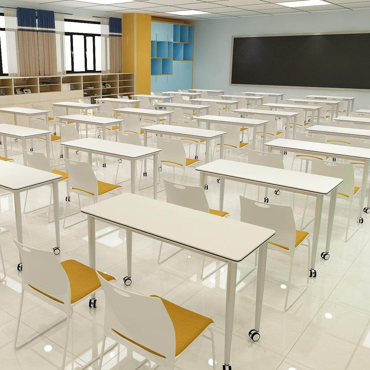 training table classroom student college desk move wheels foldable training office desk home office desk commercial furniture