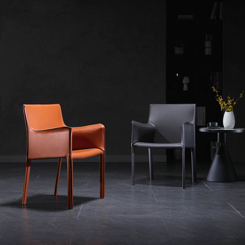Leather Metal Foot Bar Chair Stool Commercial Furniture sillas Dining Room Chair Modern Simple Light Luxury Bar Chair