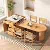 Solid Wood Dining Table Multi-functional Desk And Chair Combination Rock Slab Square Dining mesas Dining Room Table