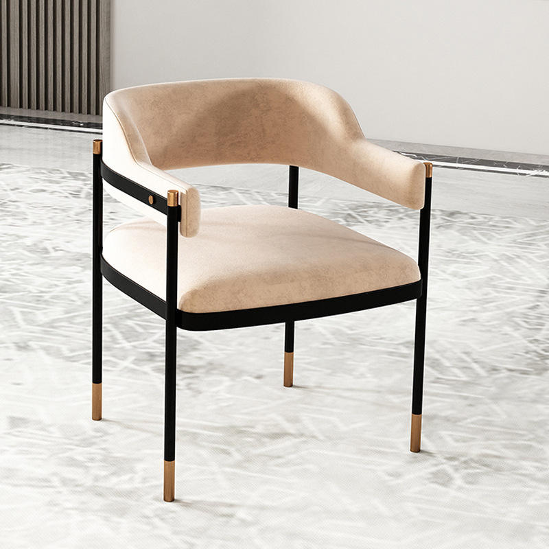Custom Leather Wood Bar Restaurant Chair Commercial Furniture sillas Dining Room Chair Modern Simple Light Luxury Bar Chair
