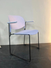 PP Material School Chairs Office Meeting Chair With Armrest Stackable Training Chairs Sillas