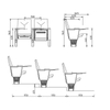 Luxury high quality sponge cushioned church auditorium cinema chair stackable chair