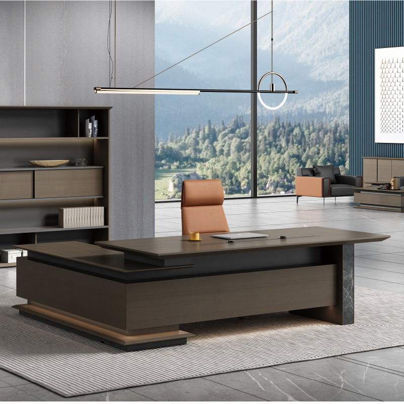 Office Computer Table Home Desk L Shape Executive Manage Table desk home office desk mesas WITH CABINET
